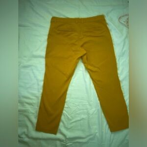 Gap Vintage Slim city Crop mid rise Stretch pants 3/4 crop mustard size 14